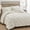 06 Beige/Cream, variant on King Size Aqua Blue Comforter Set, 3 Piece Boho Pintuck Bedding, Ultra Soft Down Alternative Fill, All-Season Lightweight Pinch Pleat Bed Set with Pillowcases