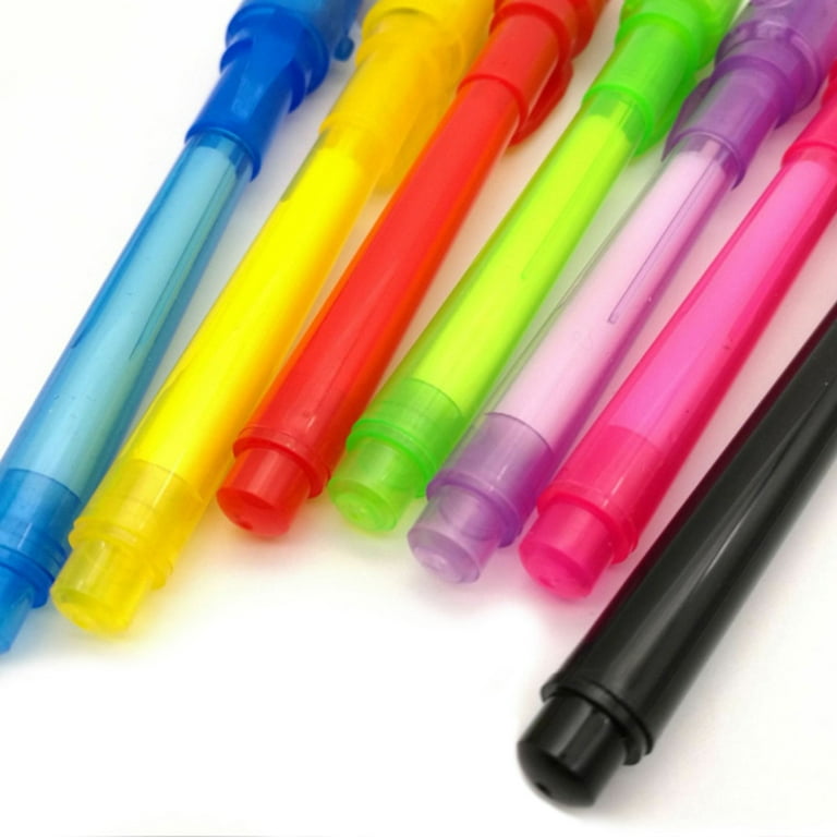 Faburo 7pcs Invisible Ink Pen Security Marker Pen Magic Pen With Uv Light