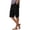 Black, variant on Womens Waffle Knit Cargo Shorts Elastic Waist Drawstring Bermuda Shorts Casual Outdoors Work Brown L
