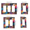 thumbnail image 2 of Yayeee Rocker Switch Wall Plate 1-Gang 4.6"x2.9" Home Decorative Outlet Cover, Futuristic Circles, 2 of 6