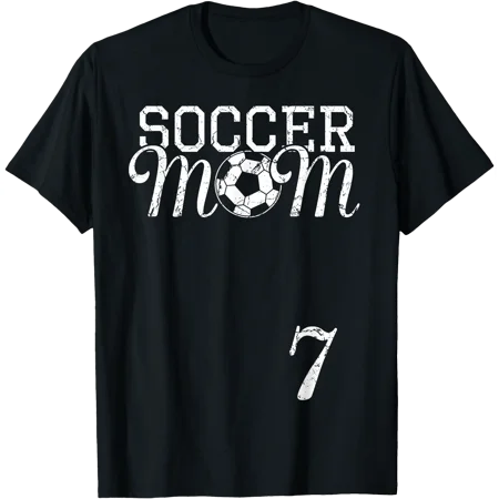 Soccer Mom Number 7 Favorite Player #7 Team T-Shirt, Unisex T-Shirt