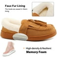 thumbnail image 4 of Ecetana Fuzzy Memory Foam Slippers for Women Comfortable Warm House shoes, 4 of 6