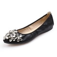 thumbnail image 4 of Women's Rhinestone Flats Sequins Wedding Shoes Comfort Ballet Flat Shoe Low Heel Dress Shoes, 4 of 4