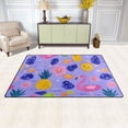 thumbnail image 3 of Flamingo Pineapple Pattern Memory Foam Area Rug 60"x39" Non Slip, Absorbent, Fade Proof for Living Room, Bedroom, Office, 3 of 7