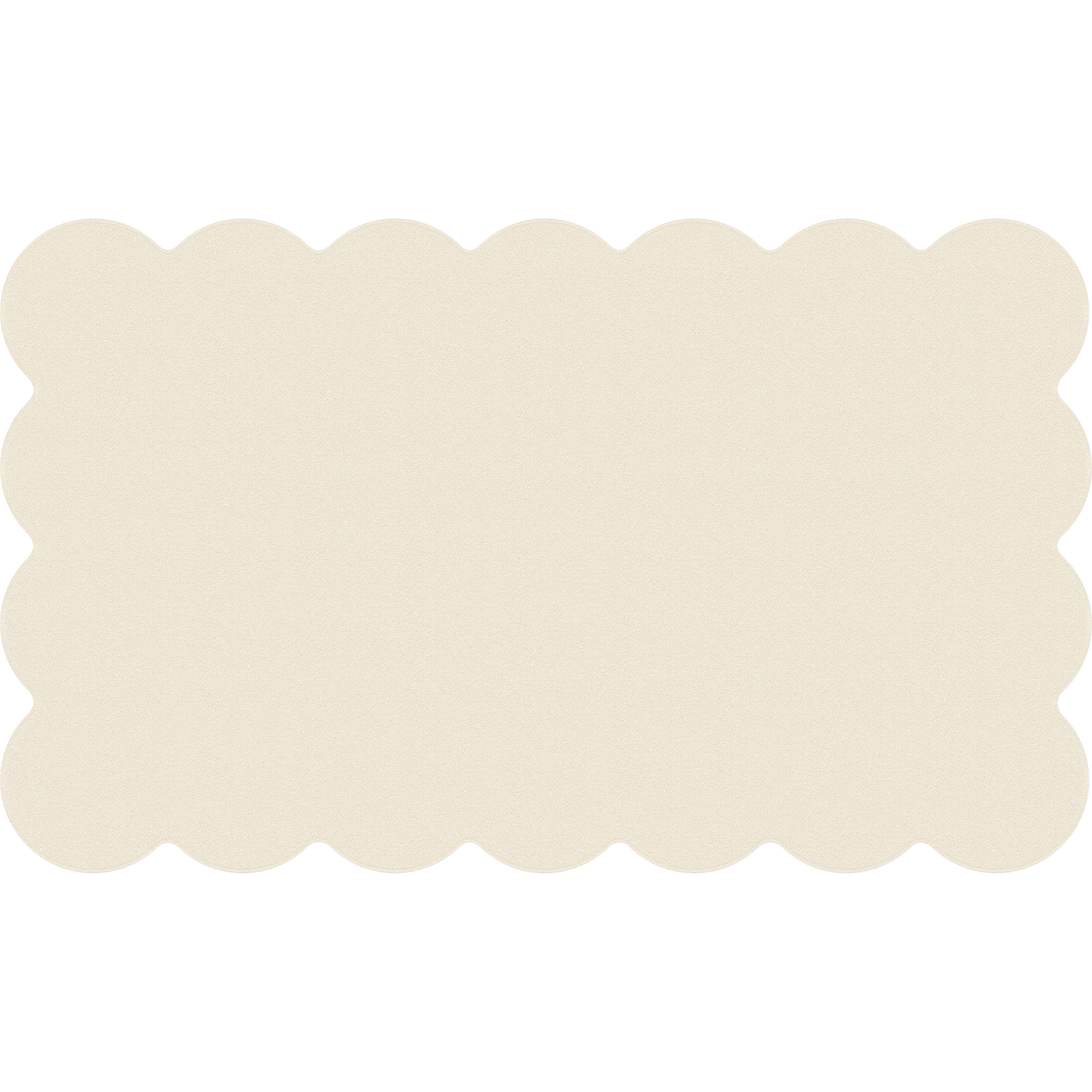 Mainstays Jacobean Scalloped Edge 18 in x 30 in Anti-Fatigue Kitchen Mat, Beige