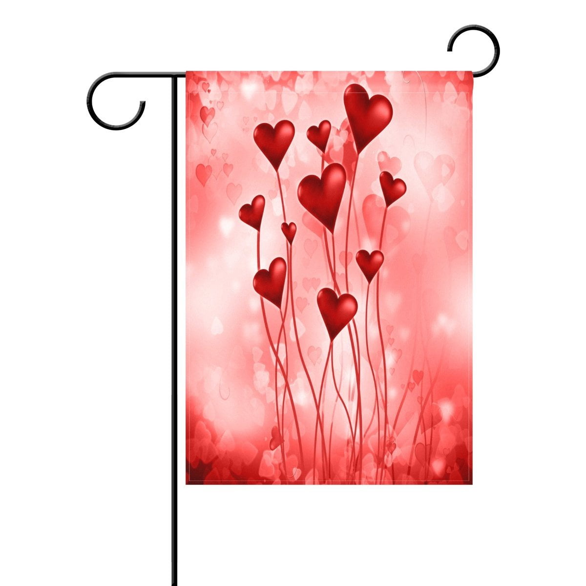 POPCreation Valentine's Day Abstract Heart Garden Flag Outdoor Flag