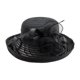 thumbnail image 1 of Chic Headwee Medium Brim Brim Braid Hat w / flor - Negro ChicHeadwear Sombrero para el sol, 1 of 1