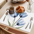 thumbnail image 3 of Purple Tulip Placemats Set of 2, Flower Farmhouse Non-Slip Place Mats Washable Table Mats for Kitchen Dining Table Decorations Indoor/Outdoor, 3 of 9