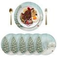 thumbnail image 5 of Ryvnso Christmas Trees View Round Plate Mats Dining Table Placemat Set of 4 for Holiday Decoration, 5 of 7