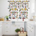 thumbnail image 3 of Children's Day Kitchen Curtains Valances and Tiers Set of 3 Cartoon Sun Castle Boat Truck Leather Ball Love Tier Curtains and Valance with Rod Pocket for Small Windows, 27.5"x36", 3 of 9