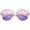 Gold / Pink-Purple, variant on sunglassLA Female Modern Metal Nose Bridge Gradient Lens Semi-Rimless Sunglasses 60mm (Silver / Blue-Yellow) - 60mm