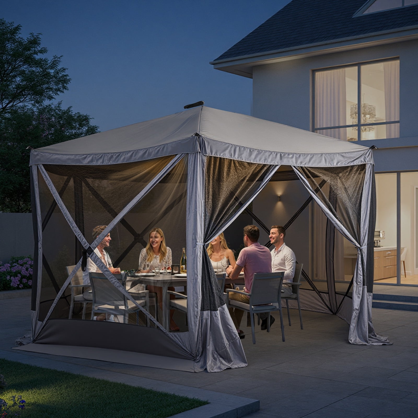 Ktaxon, Pop-up Canopy, 12' x 12', EZ-up Gazebo with Mosquito
