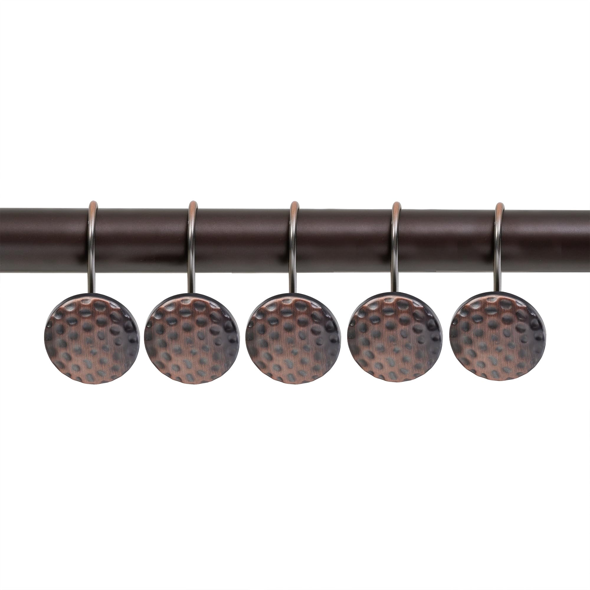 Utopia Alley Shower Rings Hooks, Shower Curtain Rings Hooks for Bathroom, Rust Resistant Shower Curtain Hooks Rings, Set of 12, Oil Rubbed Bronze