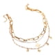 thumbnail image 2 of Nuevo collar de cadena de clavícula con letras BABD y estrellas multicapa, regalo., 2 of 4
