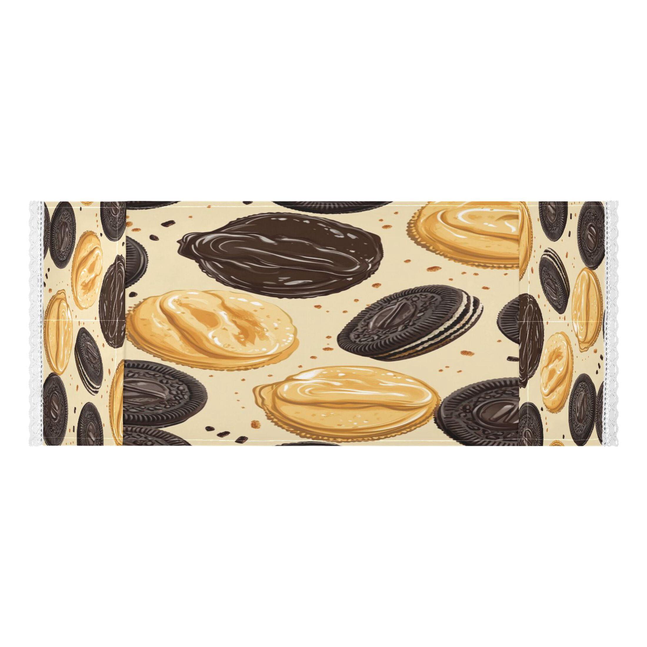 Oreo CookiesWasher and Dryer Covers Dust-Proof and Oil Resistant Fridge Cover with 4 Storage Pockets Washing Machine Top Cover for Laundry Kitchen Home 51.2 x 22 In