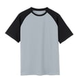 thumbnail image 6 of Maqroz Workout Sets for Men Summer 2-Piece Color Block Tracksuit Set Short Sleeve Athletic Tee and Shorts Sportswear Casual Running Jogging Training Outfit Breathable Quick Dry Active Wear, 6 of 7