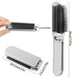 thumbnail image 6 of OPALESQUE 2PCS Travel Hair Brush, Folding Hair Brush with Mirror, Compact Hair Comb, Portable, Collapsible Pocket Brush, Small, for Women, Silver & Purple, 6 of 7