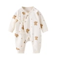 thumbnail image 2 of ATOGUTA Newborn Clothes for Boy Girls Cute Onesie Cotton Outfit Side Snap Bodysuit Jumpsuit Long Sleeve Romper 0-9 Months, 2 of 3