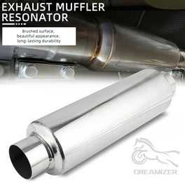 Exhaust Muffler Resonator 2.5" In/Out 12" L Universal Silencer - Foto 8