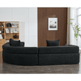 thumbnail image 2 of Modern Modular 3 Piece Couch Free Combination with Semicircular Modular Sofa, 4 Seater Curved Sofa with Upholstered for Living Room, Black, 2 of 9
