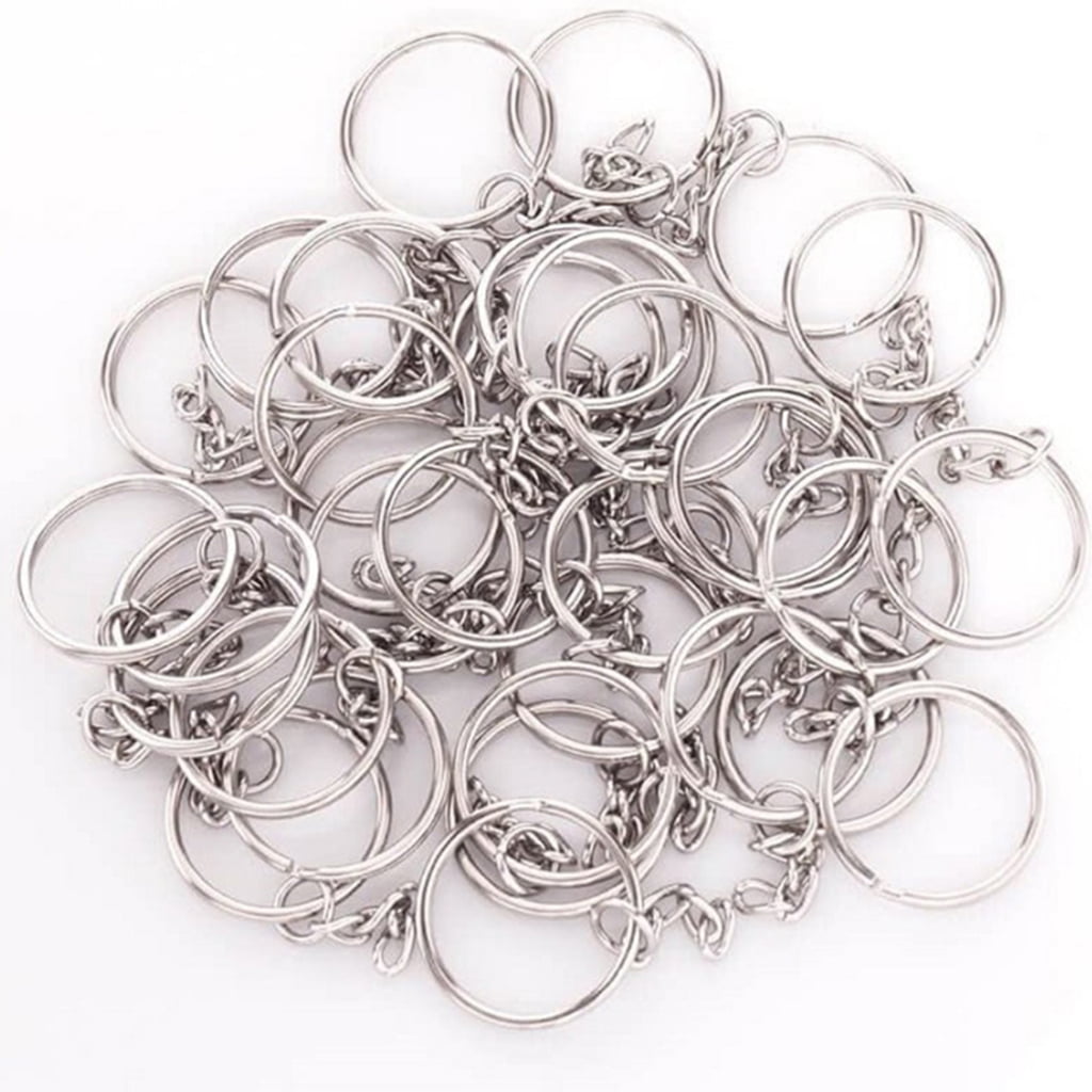 QUSENLON 300Pcs Metal Keychain Rings Bulk for Resin Jewelry Making Metal  Keychain Rings 