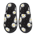 thumbnail image 2 of KLL Daisies Flowers Slippers for Women Men House Slip on Indoor Outdoor Bedroom Furry Fleece Lined Ladies Comfy Anti-Skid Rubber Hard Sole-Medium, 2 of 8