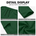 thumbnail image 5 of Dweltoz Men's Baggy Cargo Sweatpants Oversized Loose Fit Wide Leg Elastic Waist Drawstring Casual Pants with Pockets,Green M, 5 of 7