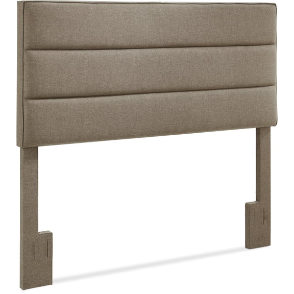 Serta Palisades Tufted Upholstered Queen Size Adjustable Headboard, Light Brown