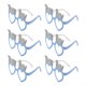 thumbnail image 3 of 8 piezas de gafas de papel Team Boy Eyeglass Baby Welcome Party Gafas Baby Shower Holidays Festival Photo Props (Azul), 3 of 8