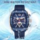 thumbnail image 4 of Reloj De Cuarzo Multifuncional Para Hombre, Esfera Grande, Correa De Silicona, Reloj De Pulsera Resistente Al Agua Con Fecha, Función Luminosa, Informal De Negocios, 4 of 7
