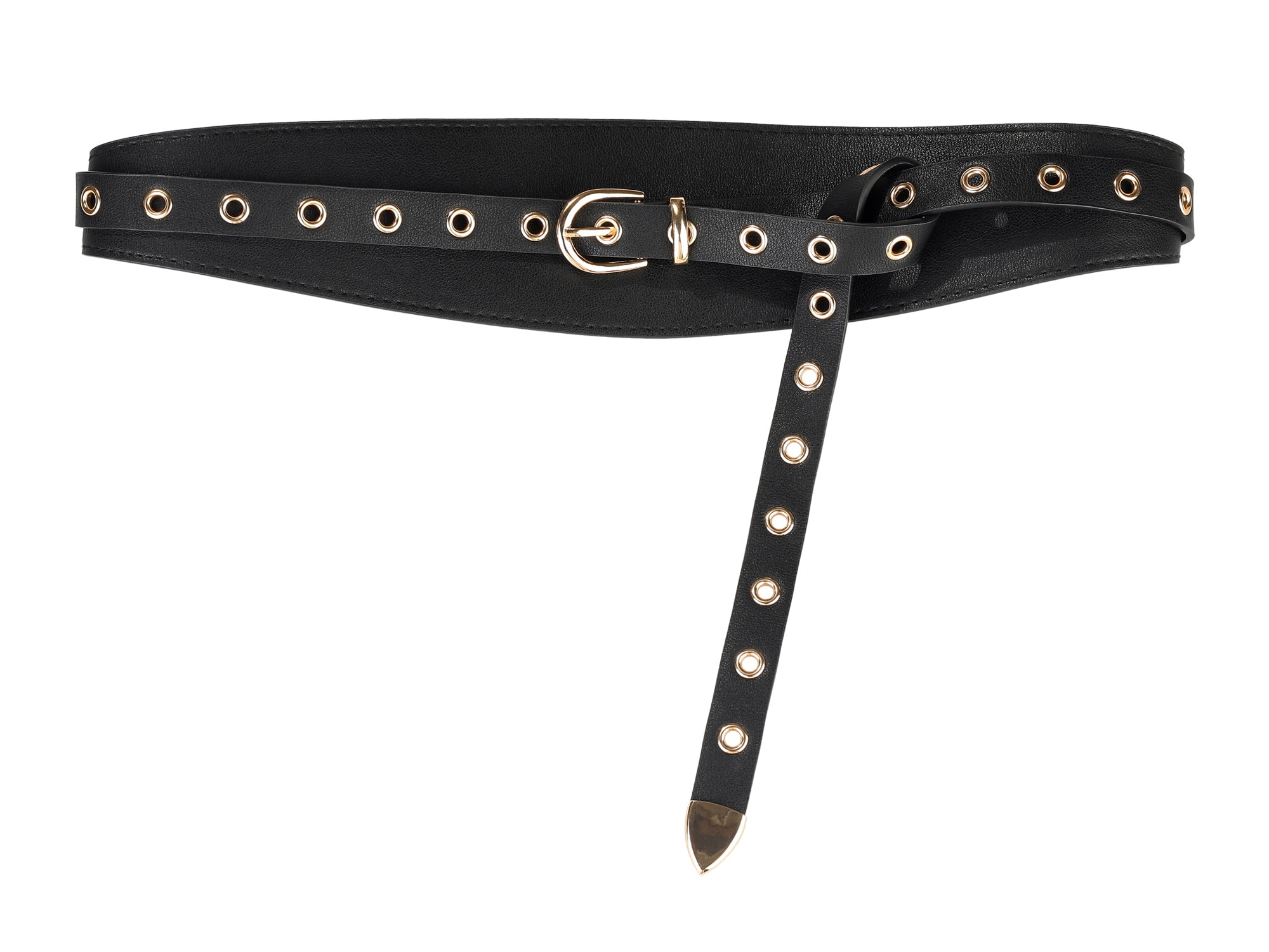 7541 Womens Stretchy Wide Waist Belts Braided For Dress Square INSPIRE CHIC Women main image 2