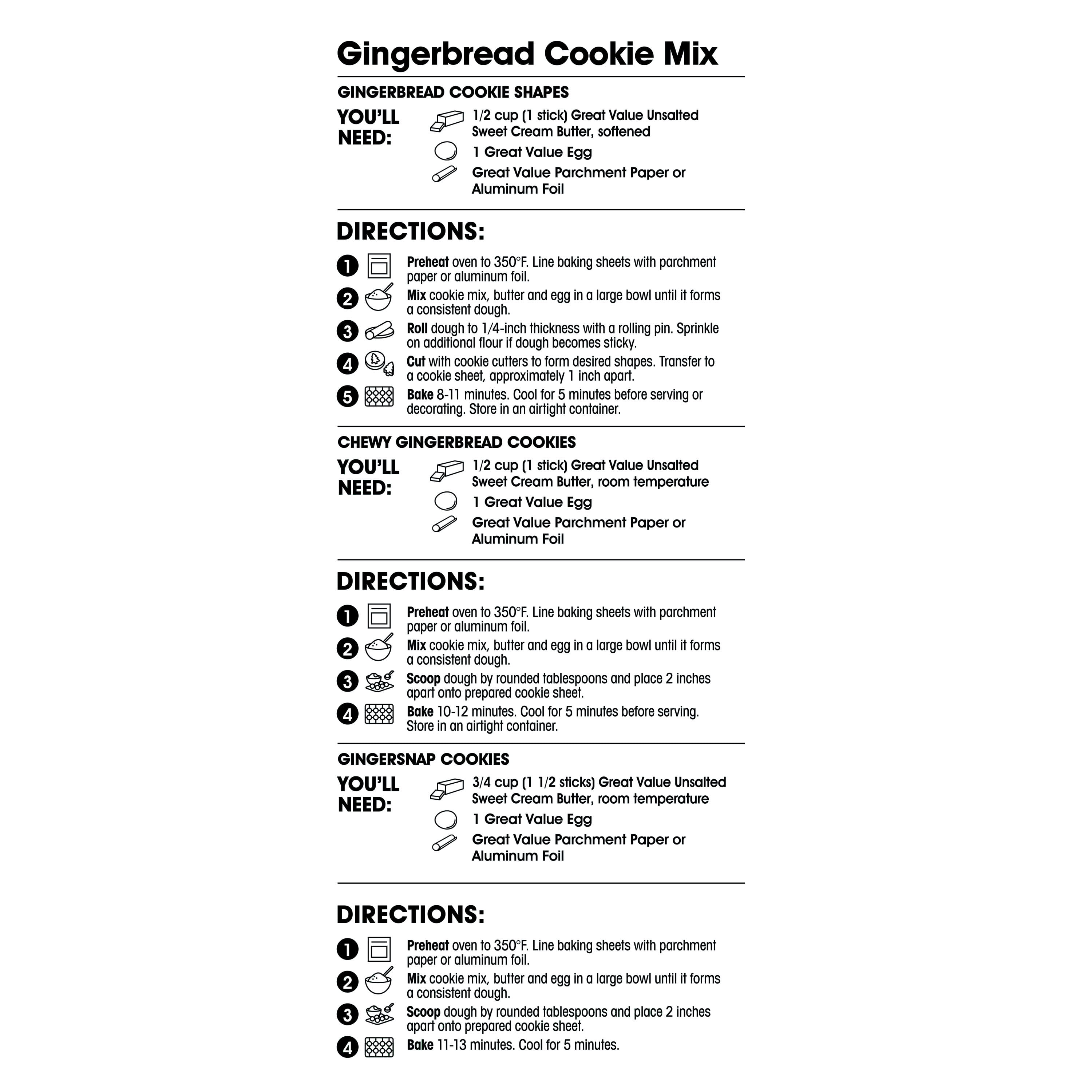 Great Value Holiday Gingerbread Cookie Mix, 14 oz