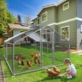 thumbnail image 6 of Dextrus Extra Large Metal Chicken Coop,Spacious Metal Walk-in Chicken Coop,Secure Poultry Enclosure with Waterproof Cover for Outdoor Farming - 2 Cages, 6 of 6