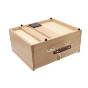Artists Loft Easel - Outdoor Pochade Box Tripod Set - Natural Brown - 53 Standing - 5-Piece