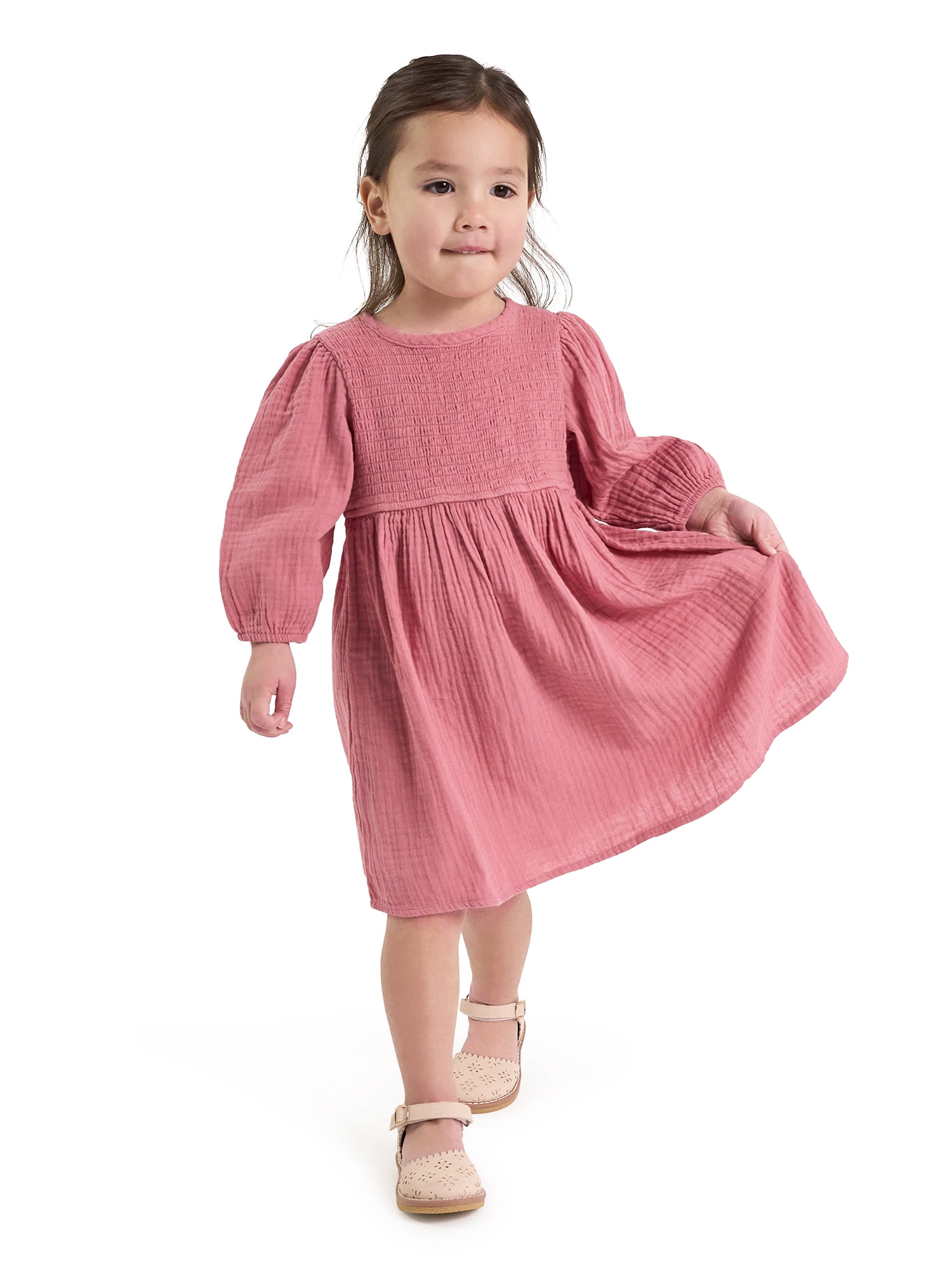 Modern Moments by Gerber Toddler Girl Smocked Dress, Sizes 12 Months - 5T
