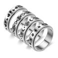 thumbnail image 3 of PENGXIANG Stainless Steel Love Ruyi Pattern Sun Moon Star Rotating Ring-6MM, 3 of 5