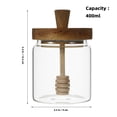 thumbnail image 2 of UPOUART 1Pcs Transparent Honey Storage Container with Dipper 400ml, 2 of 6