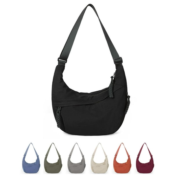 Bandolera Lushandy Luna de nailon para mujer, color negro