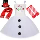 thumbnail image 2 of Disfraz de muñeco de nieve para niñas, vestido de tutú blanco para niños, ropa de Navidad, atuendo para niños, fiesta de Navidad, disfraz de muñeco de nieve, vestidos de princesa, 2 of 5