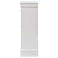 thumbnail image 4 of Nim Tall Dresser Chest, 5 Storage Drawers, Classic White Molded Trim, 4 of 5