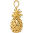 thumbnail image 3 of 14K Yellow Gold 3-D Cut-Out Pineapple Pendant (26 X 11) Made In Peru c3205, 3 of 6