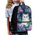 thumbnail image 3 of Jeiento Cute Cat School Bags for Girls 7-10 10-12 Kids Backpack Elementary School Book Bag Hydrangea Middle Back Packs Daypack Cute Schoolbag Back To School Supplies, 3 of 6