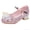 Pink, variant on Toddler Little Kid Girls Dress Pumps Glitter Sequins Princess Flower Low Heels Party Show Dance Shoes Rhinestone Sandals,Sizes 13 Little Kid 7-8 Years(Pink)