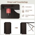 thumbnail image 6 of Foldable Drop-Leaf Dining Table for 4 with Storage Shelves & 6-Wheel Mobility, Space Saving Kitchen Table for Small Spaces,Compact Kitchens, 6 of 9