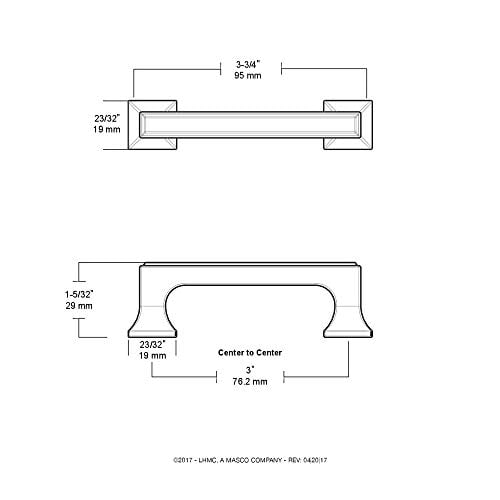 Liberty P20383-VBC-C 3-Inch Kitchen or Furniture Cabinet Hardware Handle Pull, Bronze with Copper Highlights