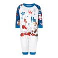 thumbnail image 2 of Elippeo Christmas Family Pajamas Matching Set, Santa Claus Deer Print Long Sleeve T-shirt with Pants Sleepwear Loungewear, 2 of 10