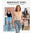 thumbnail image 6 of MANIFIQUE Shapewear for Women Tummy Control Bodysuit Faja Body Shaper Waist Trainer V Neck Body Suit with Built in Bra, 6 of 7