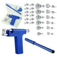 thumbnail image 1 of 1 Set Professional Steel Stainless Ear Piercing Gun Kit with 12 Pairs Steel Ear Studs Pen Painless Body Piercing Tool Safety Ear Lips Nose Navel Body Piercing Gun, 1 of 6