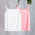 thumbnail image 2 of Ruyang 2 Pack Dance Top for Girls Solid Spaghetti Strap Sleeveless Camisole Tops Summer Lightweight Breathable Casual Blouse Tank Tops, 2 of 9