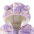 thumbnail image 4 of Xyant Baby Winter Hooded Jacket Boys Girls Light Warm Puffer Coats Toddler Bear Ears Zipper Up Down Coats Outwear (Purple,3-4 Years), 4 of 6